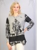 Trees Printed Jersey Knit Fashion Top 